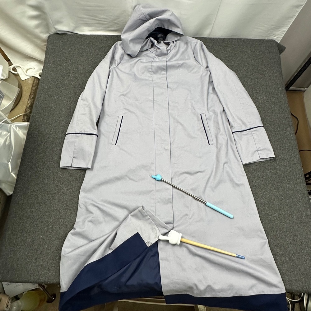 Her Universe Doctor Who 13th Doctor Trench Coat Grey Hooded Cosplay Jacket MD